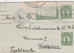 Suède Lettre Censurée Pour L'Allemagne 1914 - 1910-1920 Gustaf V