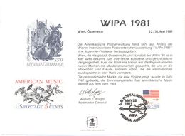 STATI UNITI - USA - 1981 - Cancelled Souvenir Card - WIPA '81 - Souvenirkaarten