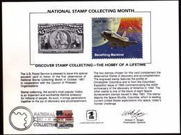 STATI UNITI - USA - 1981 - Cancelled Mint Souvenir Card - US National Stamp Collecting Month - Souvenirs & Special Cards