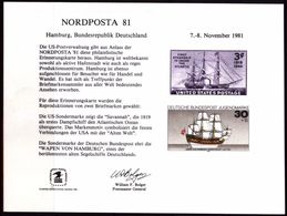 STATI UNITI - USA - 1981 - Mint Souvenir Card - NORDPOSTA '81 - Recordatorios