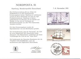STATI UNITI - USA - 1981 - Cancelled Mint Souvenir Card - NORDPOSTA '81 - Souvenirkarten