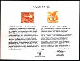 STATI UNITI - USA - 1982 - Mint Souvenir Card - CANADA '82 - Cartes Souvenir