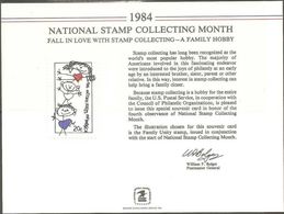 STATI UNITI - USA - 1984 - Mint Souvenir Card - US National Stamp Collecting Month - Souvenirkaarten