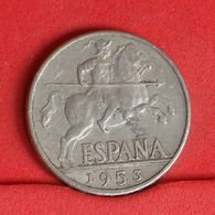SPAIN 10 CENTIMOS 1953 -    KM# 766 - (Nº19900) - 10 Centiemen