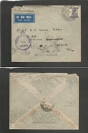 India. 1943 (11 Nov) Indian Forces In Egypt. Air Fkd Envelope + Censored To Malta, MEF. Fine. - Other & Unclassified