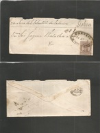 Portugal. 1882 (17 June) Torres Vedras - Lisboa (18 June) Envelope Fkd 25rs Brown, Town Ds Oval Type. - Other & Unclassified