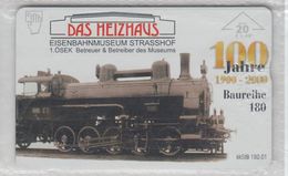 AUSTRIA 2000 LOCOMOTIVE TRAIN RAILWAY DAS HEIZHAUS EISENBAHNMUSEUM STRASSHOF BAUREIHE 180 USED PHONE CARD - Trains