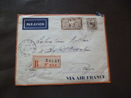 Lettre Colonies Françaises Indochine   Avec 2 TP Recommandé Dalat Pour Paris   01/02/1939 - Lettres & Documents