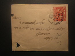 1947  INDIA, JAIPUR STATE, 3/4a COVER - Jaipur