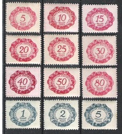 Liechtenstein 1920:  Porto Nr.1-12  In Kronen-Währung * Mit Falz MH  (Zumstein CHF 10.00 -50%) - Taxe