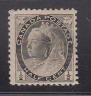 CANADA Scott # 74 MH - Queen Victoria Numeral Issue With 2 Thins Spacefiller - Neufs