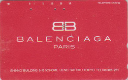 Télécarte Japon / 110-141469 - MODE FRANCE - BALENCIAGA - Fashion Japan Phonecard - 58 - Mode
