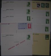 France - Lot De 10 Entiers Postaux :Briat, Luquet, Lamouche Liberté Etc.dont Un Cours D'instruction - Prêt à Poster, PAP - Lots & Kiloware (mixtures) - Max. 999 Stamps