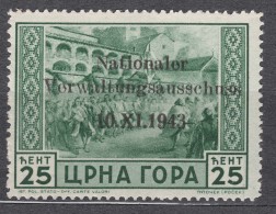 Germany Occupation Of Montenegro 1943 Mi#10 Mint Never Hinged - Besetzungen 1938-45