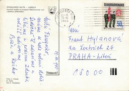 M0956 - Czechoslovakia (1985) Spindleruv Mlyn (postcard) Tariff: 50h (stamp: National Security Corps) - Police - Gendarmerie