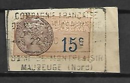 FRANCE    -    Timbre  Fiscal De 15 C Sur Fragment . - Sellos