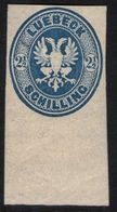 Lübeck Neudruck 1872 - 2 1/2 Shilling Ultramarin UR - Geprüft BPP - Kabinett - Lübeck