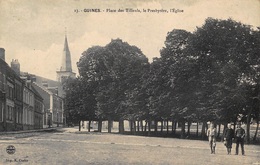 Guines - Place Des Tilleuls, Le Presbytère, L'Eglise - Guines