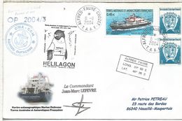 ANTARTIDA FRANCESA ANTARCTICA TAAF POLO SUR CC 2004 BASE ALFRED FAURE BUQUE MARION DUFRESNE HELILAGON HELICOPTERO - Polar Ships & Icebreakers