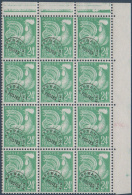 PREOBLITERES N__114 TYPES COQ GAULOIS, 24 F. BLOC DE 12 TIMBRES NEUFS** 1953 - 1953-1960