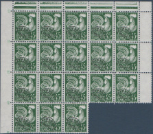 PREOBLITERES N__117 TYPES COQ GAULOIS, 45F. BLOC DE 18 TIMBRES NEUFS** 1957 - 1953-1960