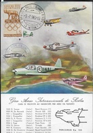 12° GIRO AEREO INT. DI SICILIA - PALERMO-CT-PALERMO - 02.07.1960 SU CARTOLINA UFFICIALE - Luchtpost