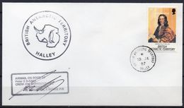 British Antarctic Territory - 1987 - Yvert N° 152 - Edmond Haley - Storia Postale