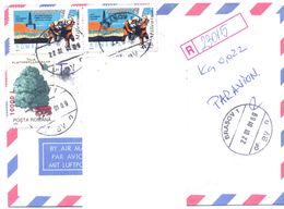 2001. Romania, The Letter Sent  By Registered Air-mail Post To Moldova - Storia Postale