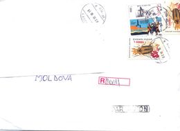 2000. Romania, The Letter Sent  By Registered Air-mail Post To Moldova - Lettres & Documents