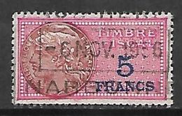 FRANCE    -    Timbre    Fiscal   De  5  Francs   Oblitéré - Timbres