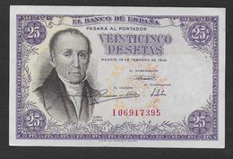 ESPAGNE -  Billet De 25 Pesetas De 1946 - NEUF - 25 Peseten