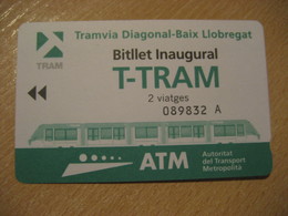 Inaugural TRAM Ticket Barcelona 2004 T-TRAM 2 Viatges Tramway Tranvia SPAIN - Europa