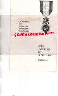 87- PEYRILHAC- RARE MENU 45 E SECTION MEDAILLES MILITAIRES LIMOGES-21 MAI 1978-RESTAURANT LA BONNE AUBERGE-MME PRUDHOMME - Menus