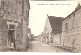 CPA Les Alluets Le Roi Rue De L'Eglise Café Resturant Pinon 78 Yvelines - Altri Comuni