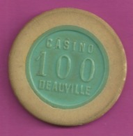 JETON DE  CASINO  DEAUVILLE (14) 100 Fr Numero 8011 Diametre 38mm Plat04 - Casino
