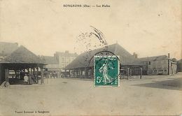 - Oise -ref-A400- Songeons - Les Halles - Halle - Carte Bon Etat - - Songeons
