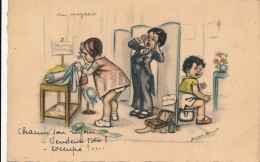 CPA Illustrateur Germaine BOURET Au Magasin Chacun Son Rayon Vendeur Toto Occupé éditions MD Paris - Bouret, Germaine