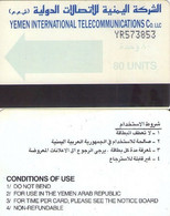 YEMEN. YE-YIT-0003A. Light Blue Arrow. 80U. 1990. (007) - Yémen