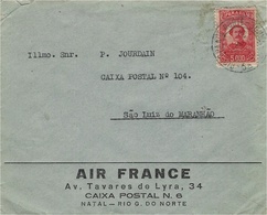 1935- Enveloppe AIR FRANCE De Natal Pour Sao Luiz  Affr. T P De 5000 Reis SEUL - Covers & Documents