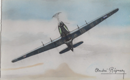 Aviation - Guerre -  Dessin André Régnier - Avion De Chasse Hawcker "Hurricane" - Editions Erpé - 1946-....: Modern Era