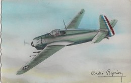 Aviation - Guerre - Dessin André Régnier - Avion De Chasse Bloch 2 Canons 2 Mitrailleuses - Editions Erpé - 1946-....: Ere Moderne