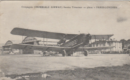Aviation - Ligne Paris-Londres Aérodrome Du Bourget - Cie Imperiale Airway - Trimoteur 20 Places - 1919-1938: Entre Guerres