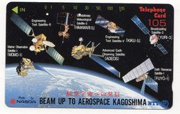 JAPON TELECARTE ESPACE SATELLITE - Astronomie