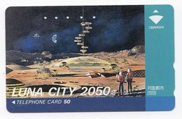 JAPON TELECARTE ESPACE STATION LUNA CITY 2050 - Astronomia