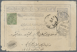 GA Afghanistan - Ganzsachen: 1924 4p Blue Stationery Card To Germany Cancelled By Oval Native Datestamp - Afganistán