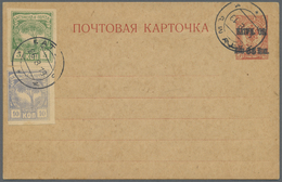 GA Batum: 1919, 5 And 10 Kop First Issue On Overprinted With 35 Kop. Surcharge As On The Postcard Stamp - Batum (1919-1920)