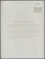 GA Ceylon / Sri Lanka: 1943 Aerogramme Etc.: First Airgraph Form For Service Personnel, With Two Imprin - Sri Lanka (Ceylan) (1948-...)