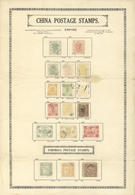 China: 1878/95,  "CHINA POSTAGE STAMPS", Page (290x370 Mm) With 17 Forgeries Mounted From Dragons To - Other & Unclassified