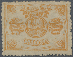 * China: 1894, Dowager 12 Ca. Orange Brown, Unused Mounted Mint (Michel Cat. 500.-). - Andere & Zonder Classificatie