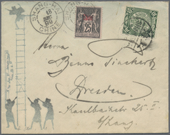 Br China: 1898, Coiling Dragon 10 C. Tied By Bisected Bilingual "SHANGHAI 16 DEC 99" In Combination W. - Other & Unclassified